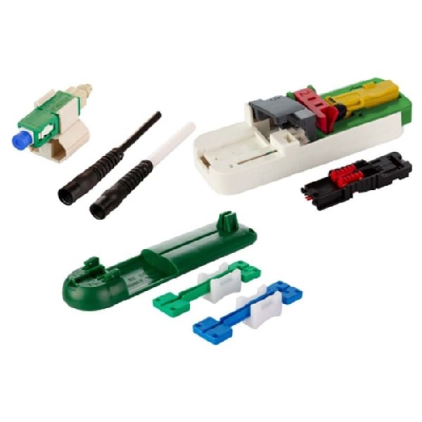 MetzConnect 1509QKEA010C-E Metz Connect Feldkonfektionierbarer Stecker OpDAT FAST™ Hybrid Steckerbausatz SC/APC 8°, Singlemode, 100 Stück, für Adern Ø