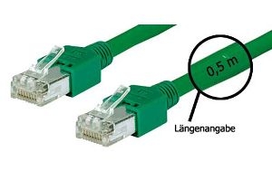 Tecline 713015G Tecline Patchkabel Cat. 5e, SF/UTP, halogenfrei, grün, 1,5 m