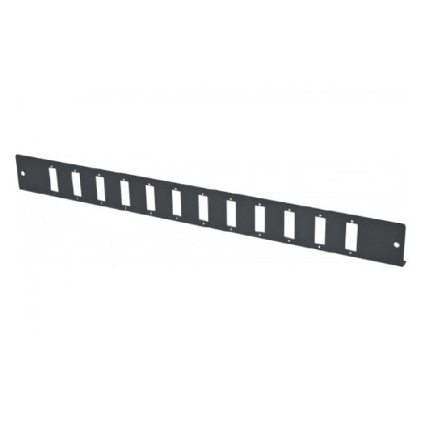 Dexlan 395418 Dexlan LWL Frontplatte unbestückt für LWL Spleißbox, 12 x SC Duplex