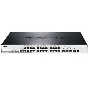 D-Link DGS-1510-28XMP D-Link 24-Port Smart Managed Gigabit Switch DGS-1510-28XMP, 24 Port PoE, 2 SFP Uplinkports, 2 10G SFP+ Uplinkports, 19" / 1 HE