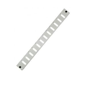 Tecline 20500004 Tecline Frontblende für 19" Spleißbox 1 HE, 12x SC Duplex / LC Quad, lichtgrau RAL 7035