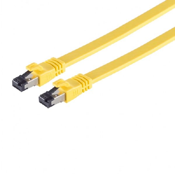 shiverpeaks BS08-42152 shiverpeaks Flachband Patchkabel Cat. 8.1, U/FTP, halogenfrei, gelb, 1,5 m