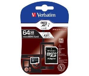 Verbatim 44084 Verbatim microSDXC Card 64 GB, Premium, Class 10, U1