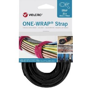 Velcro VEL-OW64401 ONE-WRAP(r) Klett-Kabelbinder der Marke VELCRO(r), 20 mm x 150 mm, 25 Stück, schwarz