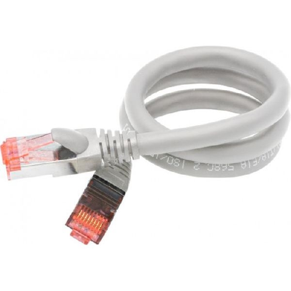 Exertis Connect 859460 Patchkabel Cat. 6A, U/FTP, hochflexibel, grau, 0,5 m