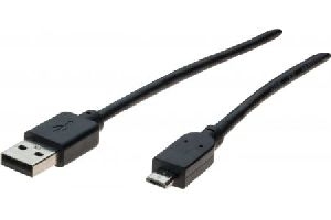 Exertis Connect 532452 Micro USB 2.0 High Speed Kabel, USB St. A/ Micro USB St. B, schwarz, 0,5 m