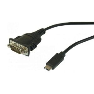 Tecline 040331 USB 2.0 Typ C zu RS232 Serial Adapter, USB St. C/ St. DB9, 1,0 m