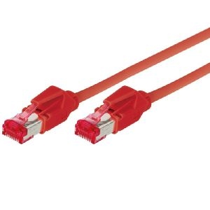 Tecline 73602R Patchkabel S/FTP, PiMF, CAT.6A EIA/TIA, Class EA, rot, 2,0 m