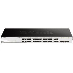 D-Link DGS-1210-28 D-Link 24-Port Smart Managed Gigabit Switch DGS-1210-28, 24 Port + 4 Uplinkports, 19" / 1 HE