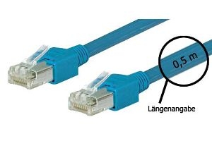 Tecline 713015B Tecline Patchkabel Cat. 5e, SF/UTP, halogenfrei, blau, 1,5 m