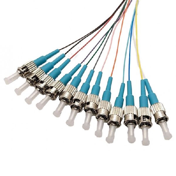 Tecline 20500021 Tecline LWL Faserpigtails, OM3, farbig, ST/UPC, 2,0 m, 12 Stück