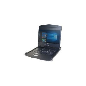 Dexlan 752013 Dexlan 19 Zoll Arbeitskonsole, 18,5 Zoll LCD-Bildschirm, VGA/PS2/USB, sehr geringe Einbautiefe (463 mm)