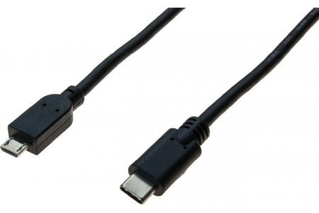 Exertis Connect 532481 USB 2.0 Kabel St. C/ St. Micro B, schwarz, 1,0 m