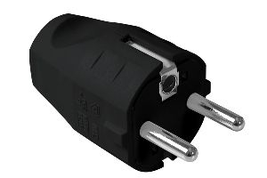 Bachmann 910.100 Bachmann Schutzkontakt-Stecker, schwarz