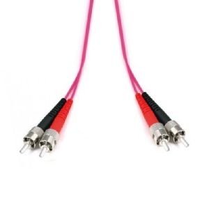 Ekivalan COZOM4STST 5,00 Ekivalan LWL Patchkabel 50/125 µm, OM4-Faser, 2x ST Stecker/2x ST Stecker, erikaviolett, 5,0 m UPC Schliff