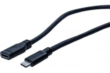 Exertis Connect 150340 USB 3.1 Gen. 1 Verlängerungskabel, bis 60 Watt, USB St. C/ USB Bu. C, schwarz, 1,0 m
