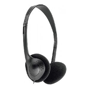 Exertis Connect 59204 Stereo Headset, schwarz, Klinkenstecker 3.5 mm, (5,0 m Kabel)