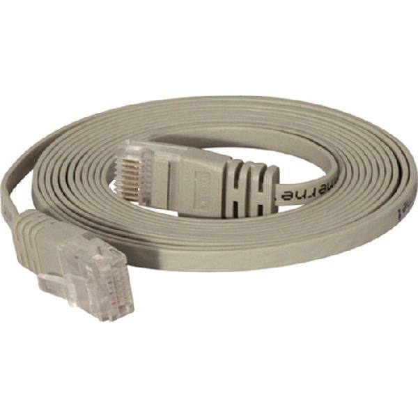 S-Conn 75712-SL High Quality Flachband Patchkabel Cat. 6, U/UTP, grau, 2,0 m