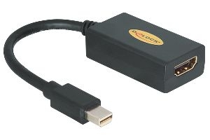 Delock 65099 DeLOCK Adapter, mini-DisplayPort St. / HDMI Bu., schwarz