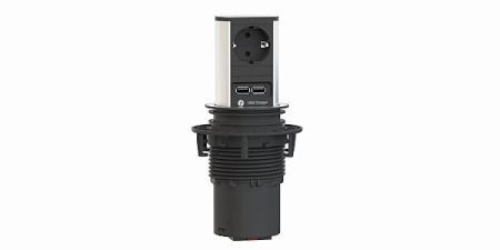 Bachmann 928017 Bachmann ELEVATOR 1 x Schutzkontaktsteckdose, 1 x USB-Doppelcharger