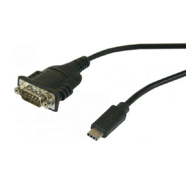 Exertis Connect 40331 USB 2.0 Typ C zu RS232 Serial Adapter, USB St. C/ St. DB9, 1,0 m