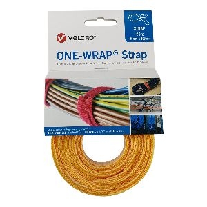 Velcro VEL-OW64504 ONE-WRAP(r) Klett-Kabelbinder der Marke VELCRO(r), 20 mm x 200 mm, 25 Stück, gelb