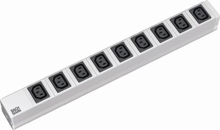 Bachmann 333539 Bachmann 19" PDU Basic, Steckdosenleiste 9-fach IEC320 C13 Kaltgerätebuchsen