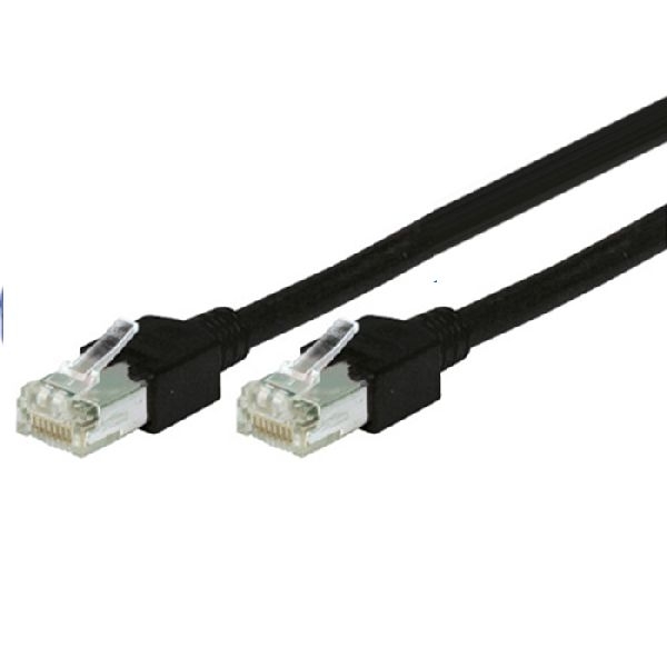 Tecline 713003S Tecline Patchkabel Cat. 5e, SF/UTP, halogenfrei, schwarz, 0,3 m