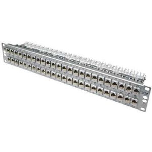 MetzConnect 130924-E Metz Connect Patchfeld E-DAT modul, Cat.6A, 48 Port, 19 Zoll, Edelstahl