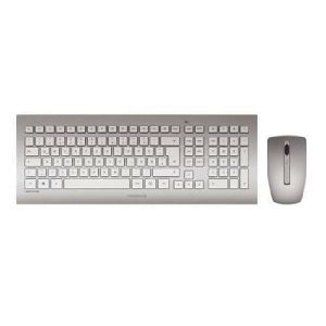Cherry JD-0310DE Cherry Tastatur-Maus Set DW 8000 Wireless Desktop, weiß / silber