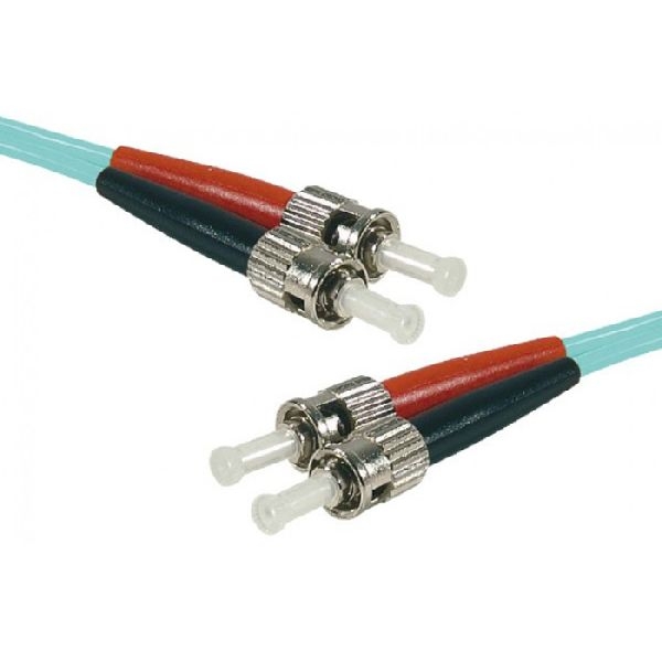 Exertis Connect 392774 LWL Patchkabel HD, 50/125 µm, OM3-Faser, 2x ST Stecker/2x ST Stecker, aqua, 5,0 m UPC