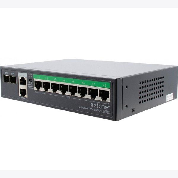 Stonet 641395 Stonet Gigabit Switch, 10 Port (8 davon PoE+), 2x SFP