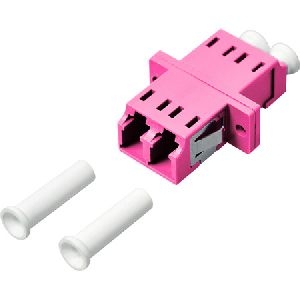 Exertis Connect 996746 LWL Kupplung LC/LC, Duplex, Multimode OM4, Kunststoff-Gehäuse mit Keramik-Ferrule, erikaviolett