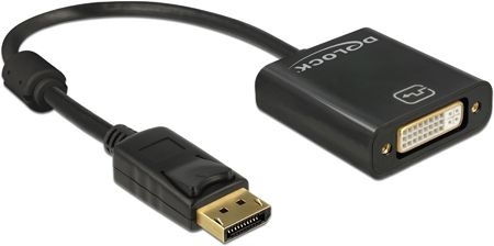 Delock 62601 DeLOCK Adapterkabel DisplayPort 1.2 Stecker > DVI 24+5 Buchse schwarz 4K Passiv