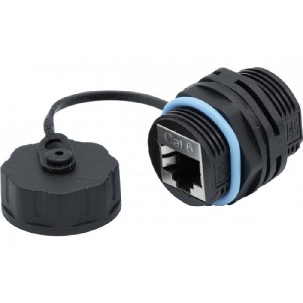 Exertis Connect 620643 RJ45 Durchführungskupplung, Cat.6, wasserdicht IP68