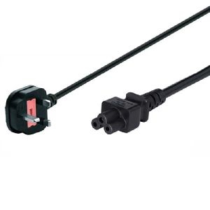 Tecline 35902GB Netzanschlusskabel England, Stecker an 3pol Buchse C5, schwarz, 1,8 m