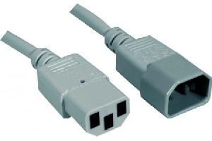 Exertis Connect 808140 Kaltgeräte-Verlängerungskabel, Kaltgerätestecker auf Kaltgerätekupplung, grau, 1,8 m