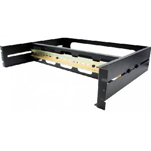 Exertis Connect 754906 19" Montagerahmen mit 35 mm DIN-Schiene (Hutschiene), 2 HE, schwarz