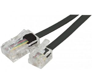 Exertis Connect 911735 Modular-Anschlusskabel, RJ11 St. (6P4C) / RJ45 St. (8P4C), schwarz, 2,0 m