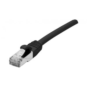 Exertis Connect 854645 RJ45 Patchkabel Cat. 6, F/UTP, GRS-zertifiziert, schwarz, 0,15 m