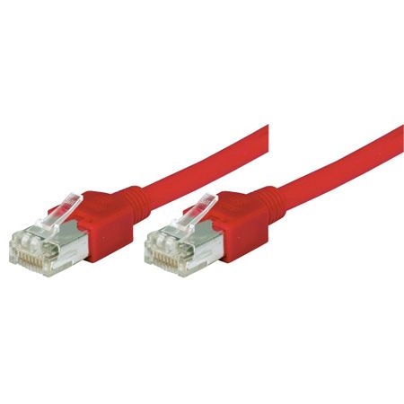 Tecline 71300R Tecline Patchkabel Cat. 5e, SF/UTP, halogenfrei, rot, 0,5 m