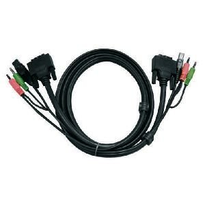 Aten 2L-7D03U ATEN KVM DVI-D Kombikabel, Singlelink, 18+1pol DVI-D St./St., USB St. A/St. B, 3,5 mm Stereo Klinkenst./st., 3,0 m