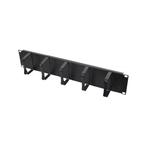 Dexlan 754536 Dexlan 19" Rangierfrontplatte, 5 x 60mm, 2HE, RAL 9005 schwarz