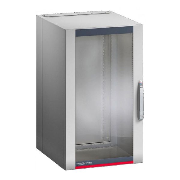 Rittal 2262160 Rittal 19" Wandgehäuse AX, 3-teilig, 21 HE, 600 x 673 mm, lichtgrau RAL 7035, optimale Zugänglichkeit durch Schwenkteil