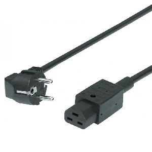 Bachmann Bachmann Heißgeräte-Netzanschlusskabel, Schutzkontakt-Stecker an C21 Buchse, 3,0 m, schwarz