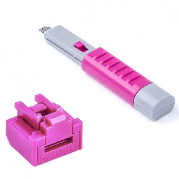 SmartKeeper NL03PKPK Smart Keeper Portblocker für RJ45, pink, 10 Stück, mit Schlüssel Basic