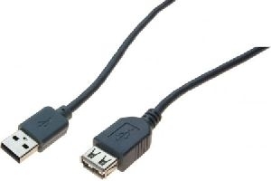 Exertis Connect 532414 USB 2.0 Verlängerungskabel, USB St. A/ USB Bu. A, grau, 3,0 m