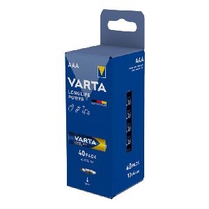 Varta 4903121154 VARTA Batterie Alkaline, Longlife Power, Micro, AAA, LR03, 1.5V, Retail Box (40-er Pack)