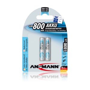 Ansmann 5030982 Ansmann maxE NiMH-Akku, sofort einsatzbereit, Micro (AAA), 800 mAh, VE: 2