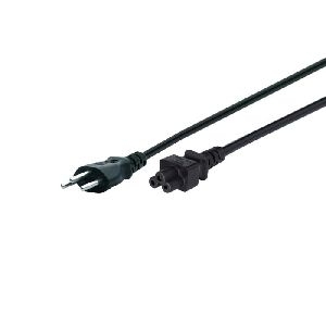 Tecline 35902CH Netzanschlusskabel Schweiz, Stecker an 3pol Buchse C5, schwarz, 1,8 m